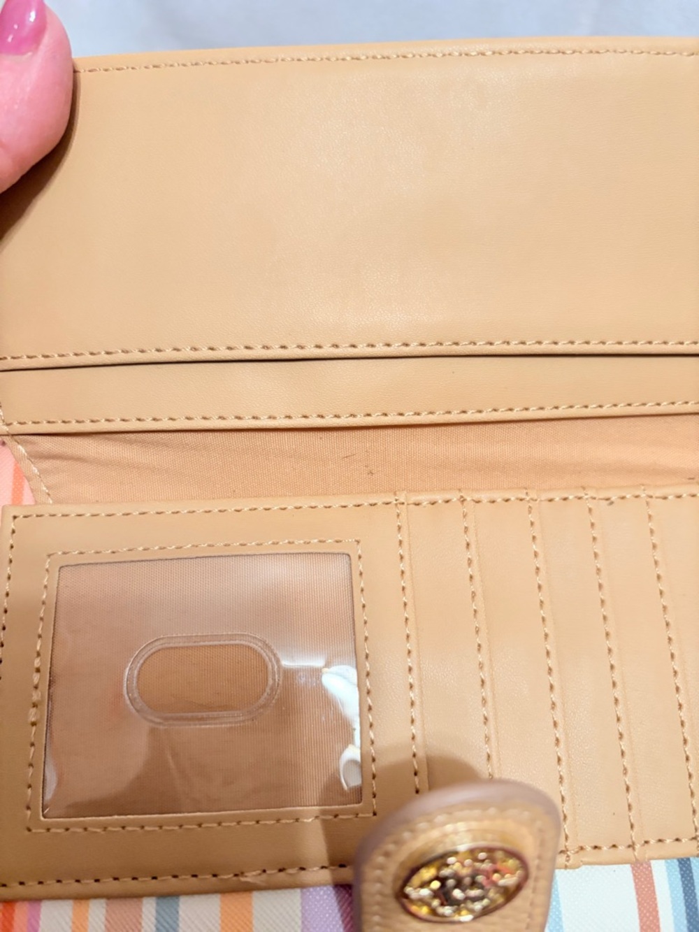 Nanette Lepore Striped Wristlet - Pink, Orange, Tan, Purple, Blue - Picture 9 of 12
